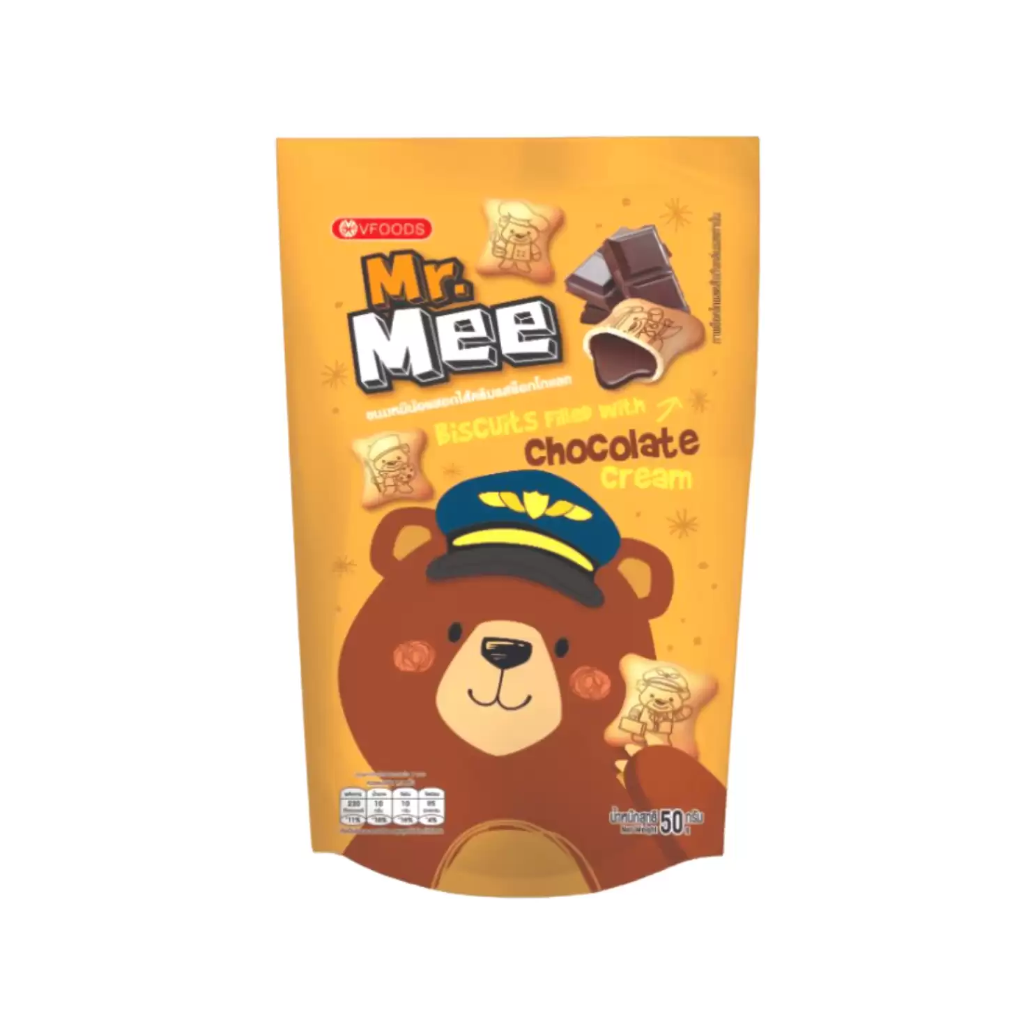 Bánh gấu Thái Lan Vfoods Mr. Mee vị socola (50g)