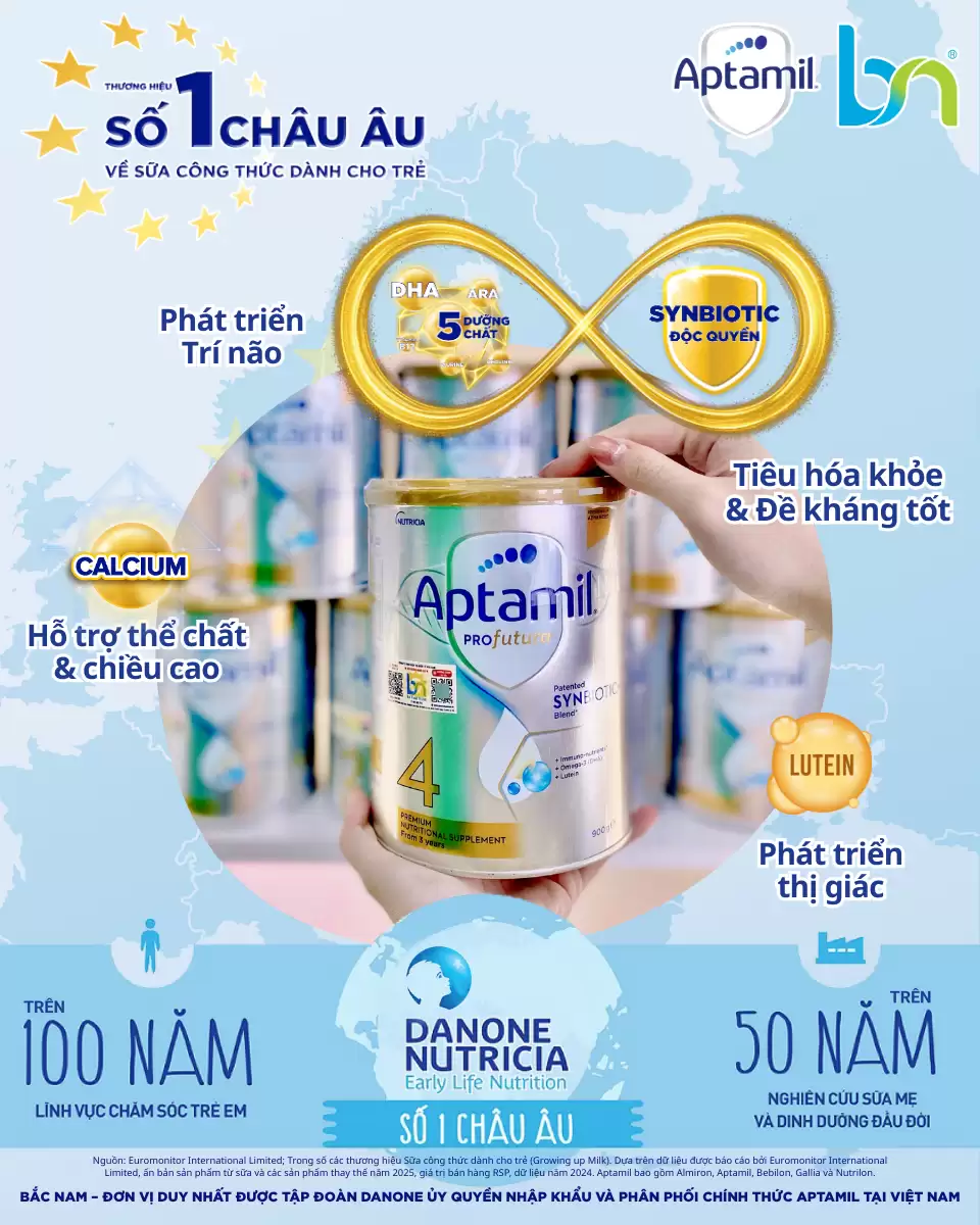 Aptamil Úc - Tượng đài sữa công thức toàn cầu Aptamil Úc - Tượng đài sữa công thức toàn cầu
