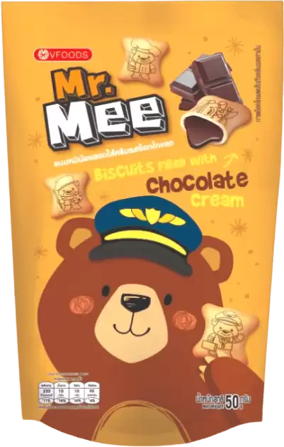 Bánh gấu Thái Lan Vfoods Mr. Mee vị socola (50g)
