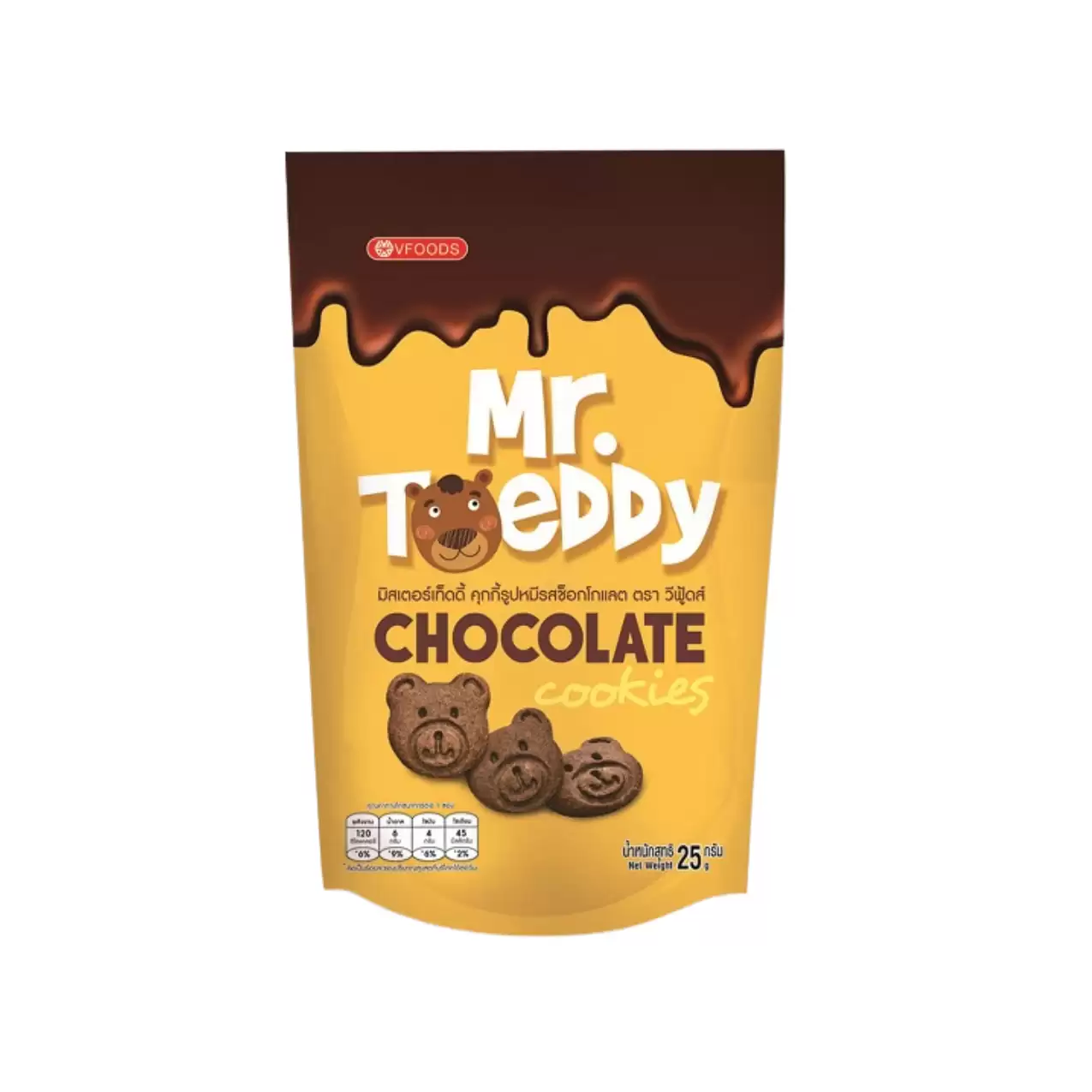 Bánh quy gấu Vfoods Mr. Teddy vị socola